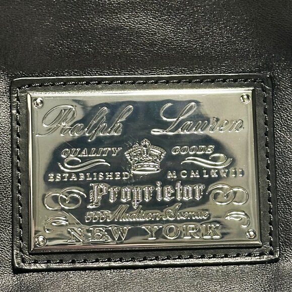 RALPH LAUREN Purple Label Nappa Stirrup Hobo Bag • black leather, silver - Picture 15 of 15